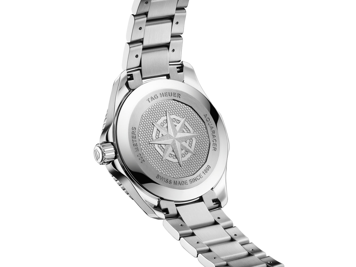 Back of TAG Heuer Aquaracer Professional 200 Date with Blue Dial 40mm Watch